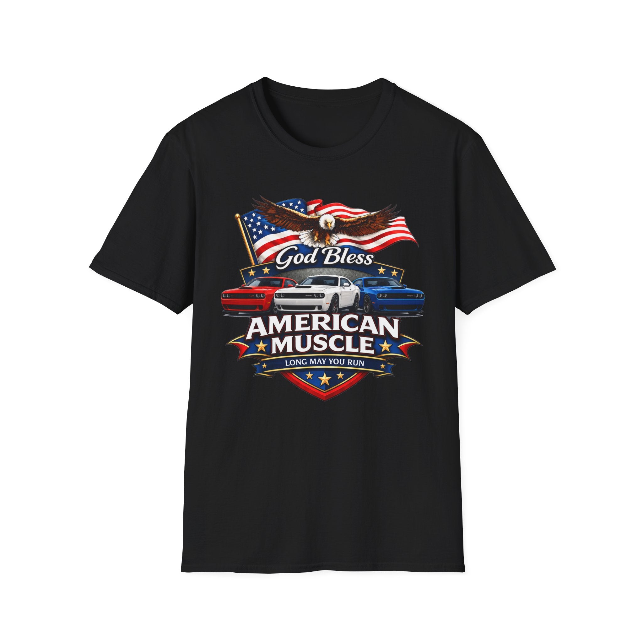 God Bless American Muscle Eagle Shirt - Challenger