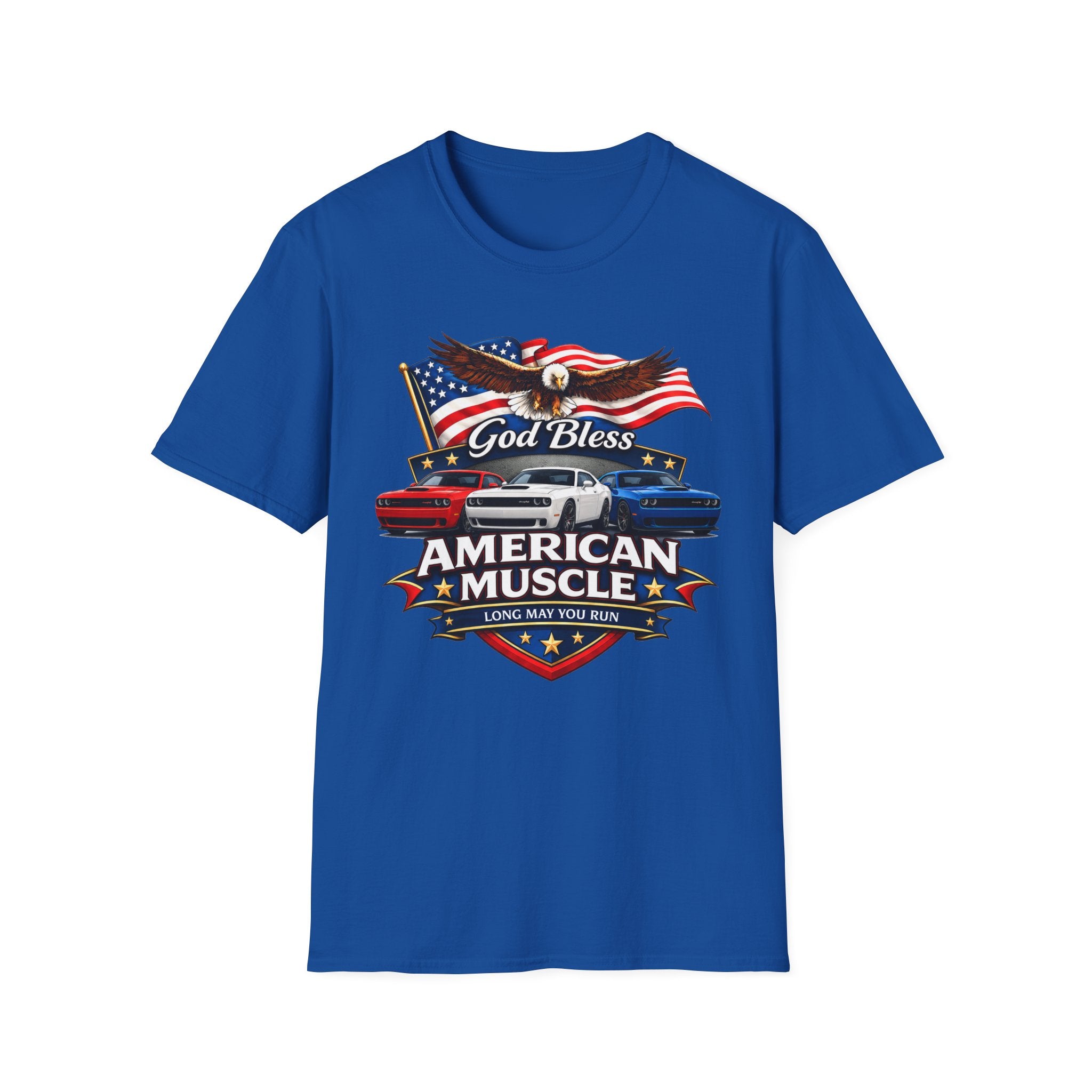 God Bless American Muscle Eagle Shirt - Challenger