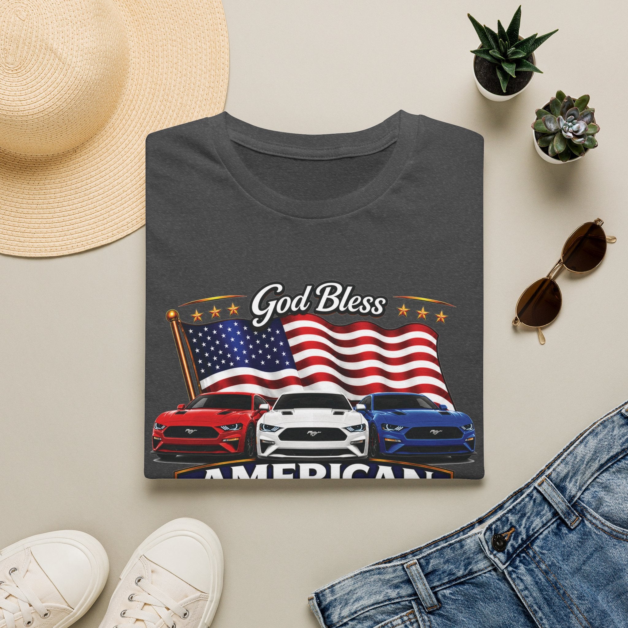 God Bless American Muscle Shirt - Mustang