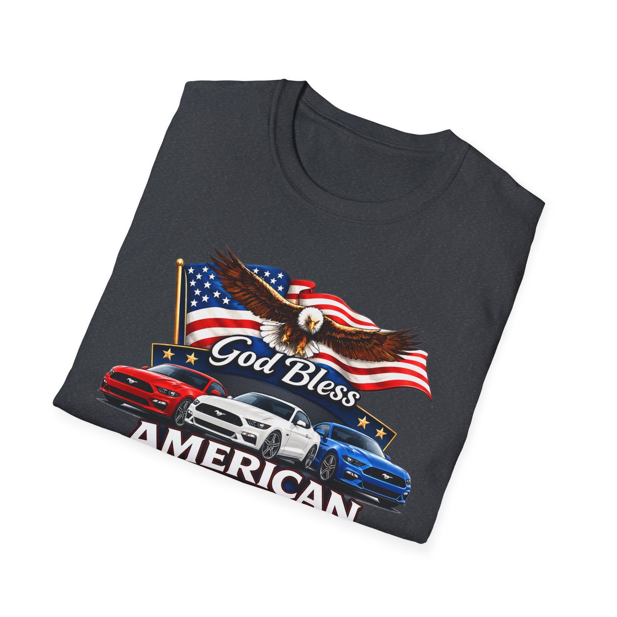 God Bless American Muscle Eagle Shirt - Mustang