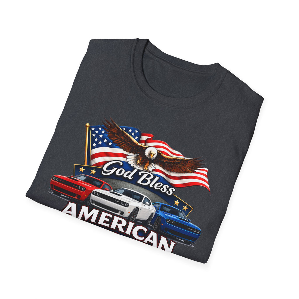 God Bless American Muscle Eagle Shirt - Challenger