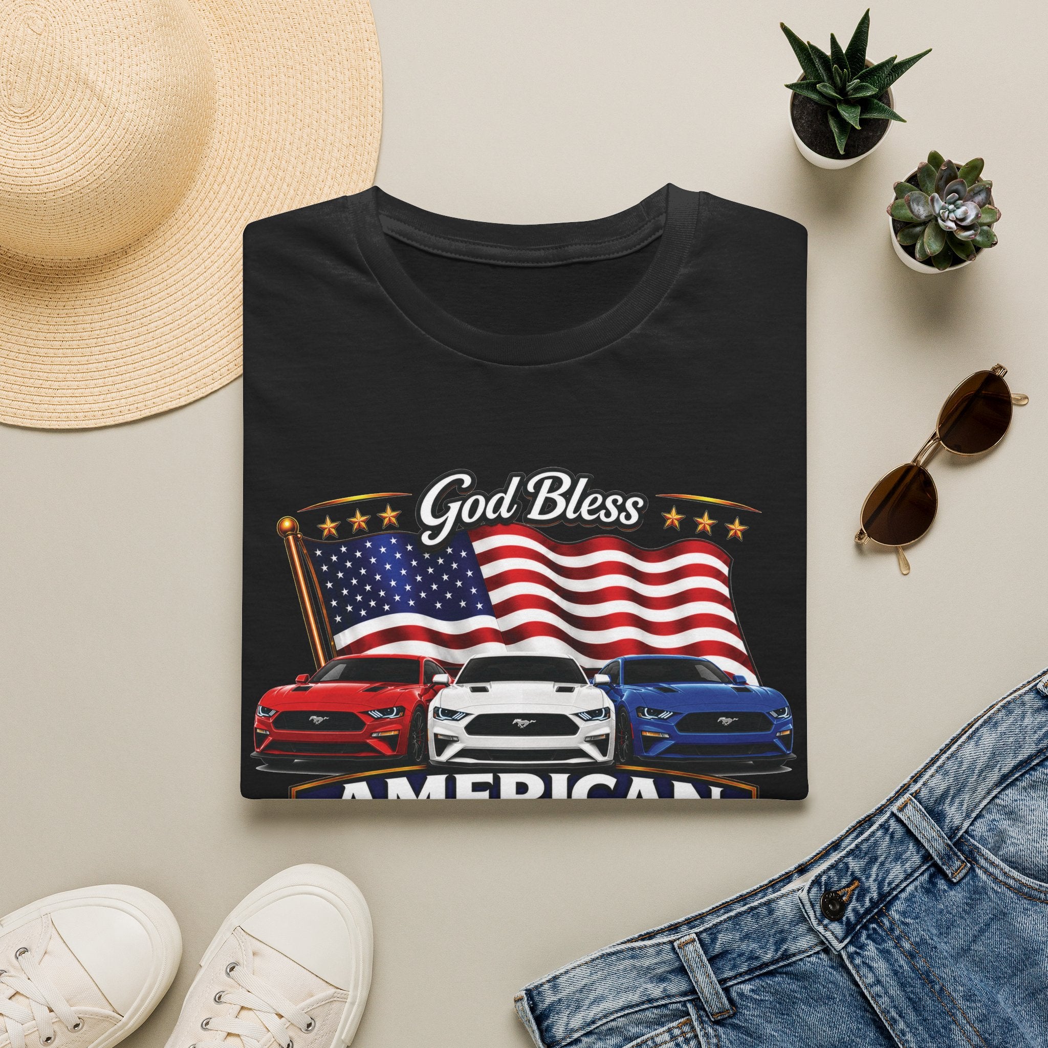 God Bless American Muscle Shirt - Mustang
