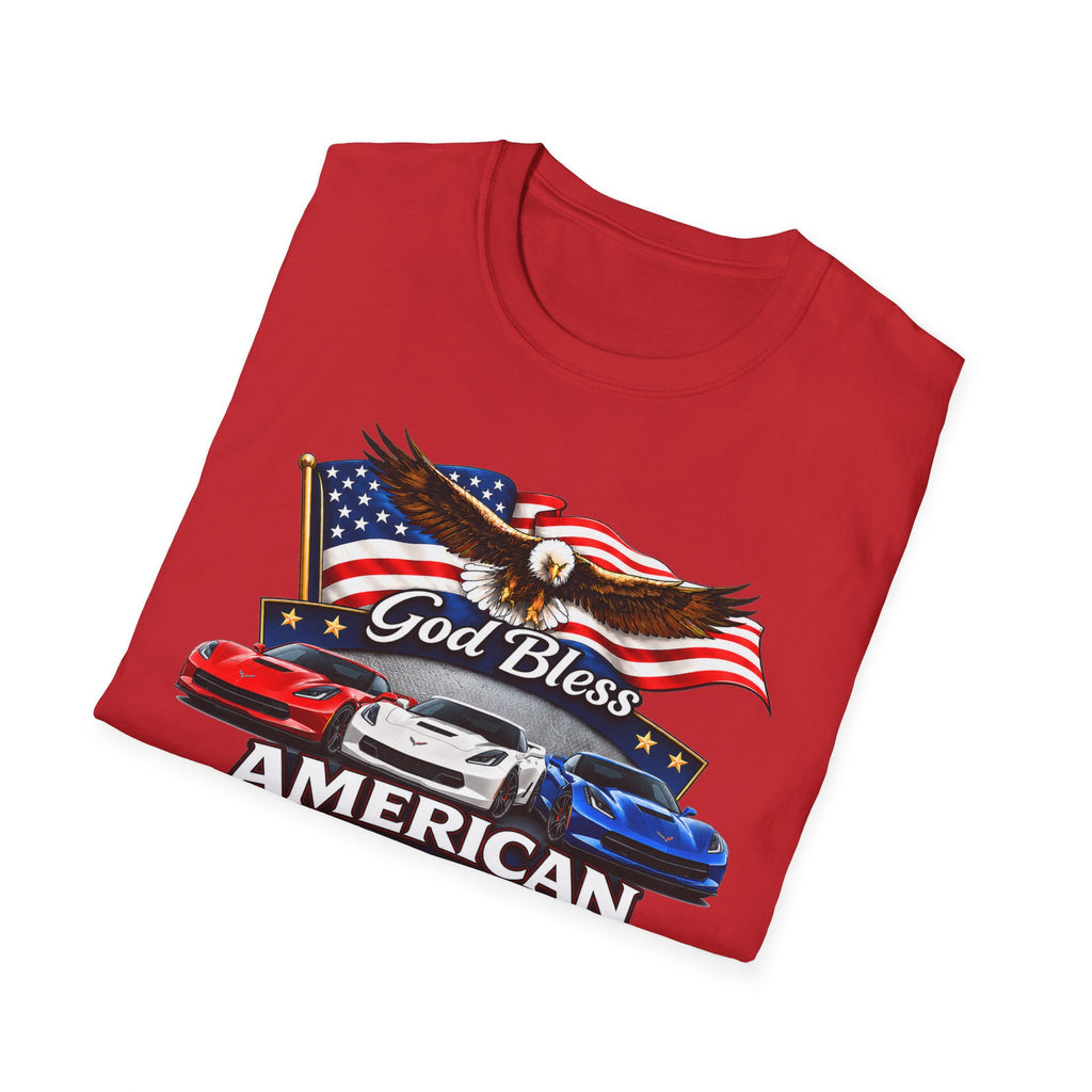 God Bless American Muscle Eagle Shirt - Corvette