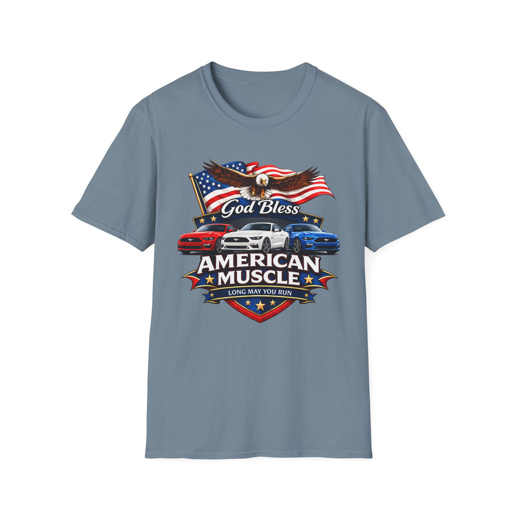 God Bless American Muscle Eagle Shirt - Mustang