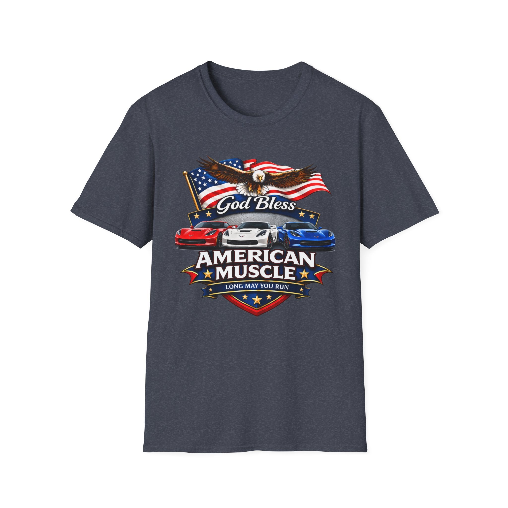God Bless American Muscle Eagle Shirt - Corvette