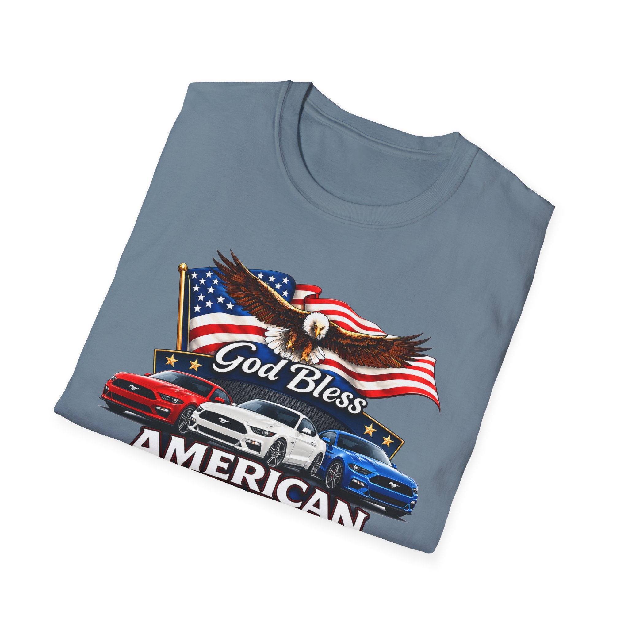 God Bless American Muscle Eagle Shirt - Mustang