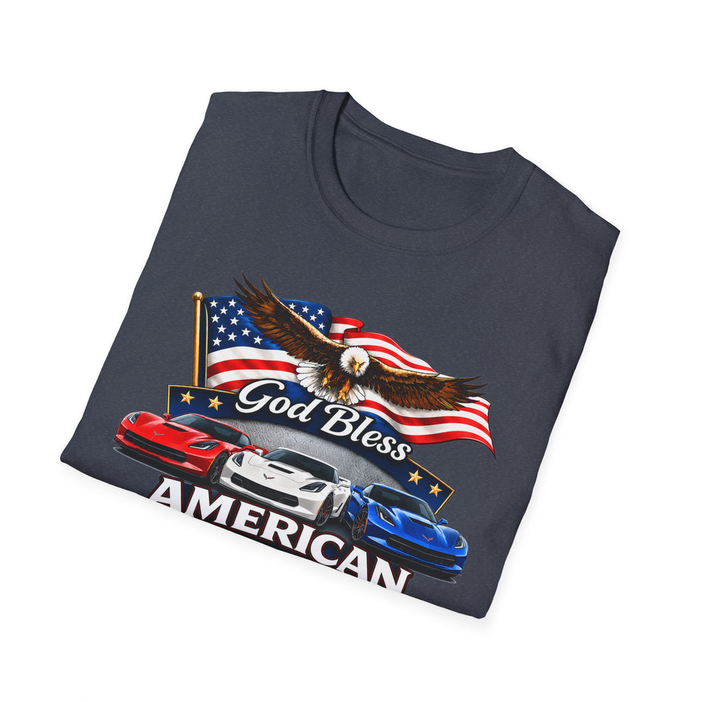 God Bless American Muscle Eagle Shirt - Corvette