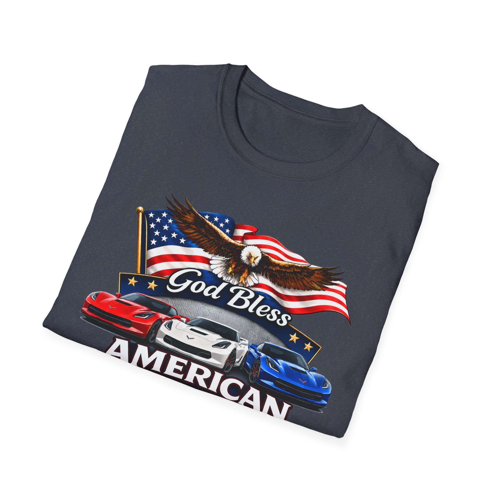 God Bless American Muscle Eagle Shirt - Corvette