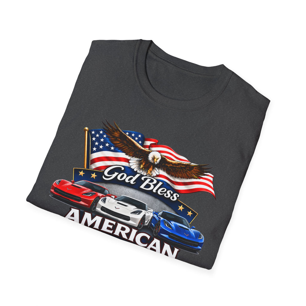 God Bless American Muscle Eagle Shirt - Corvette