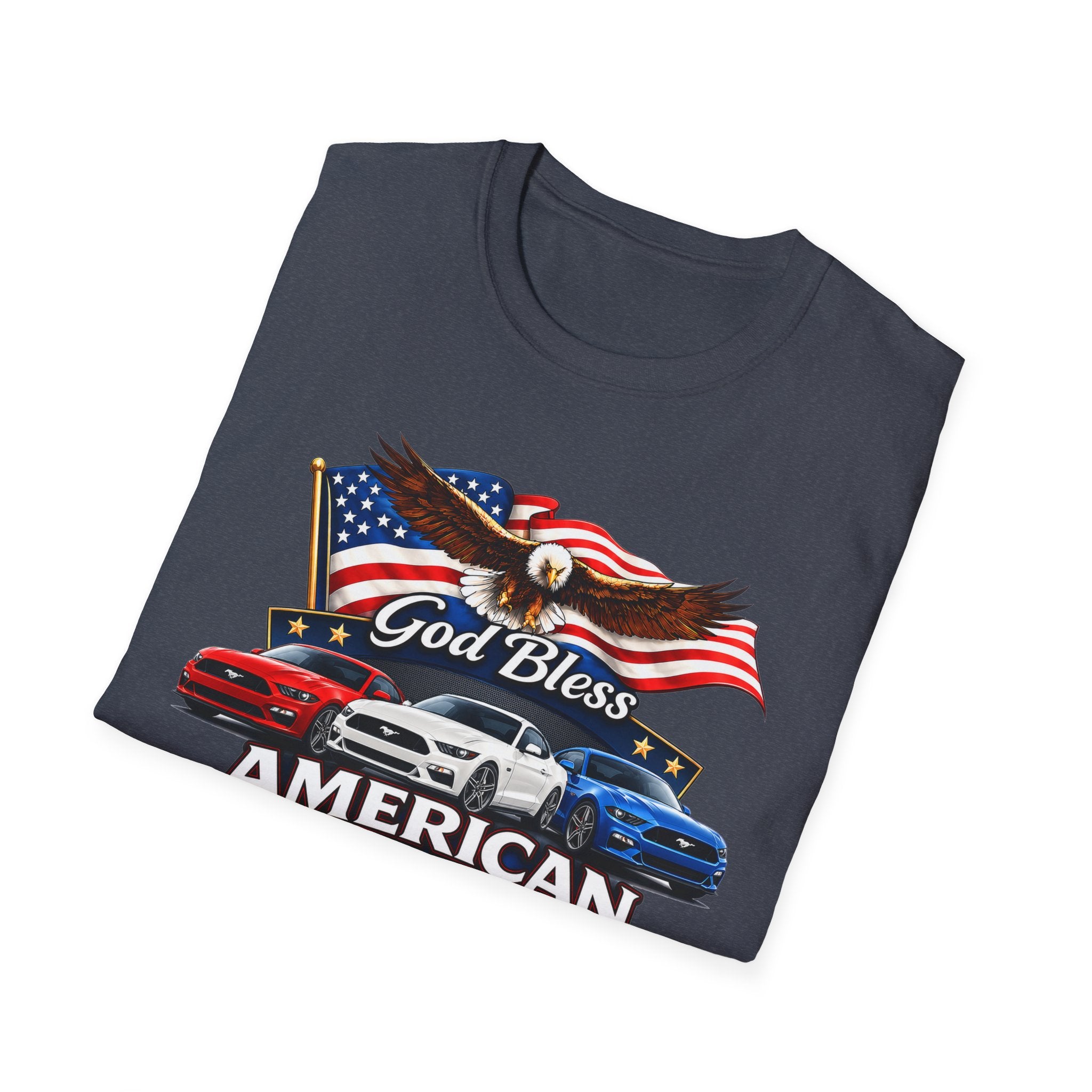 God Bless American Muscle Eagle Shirt - Mustang