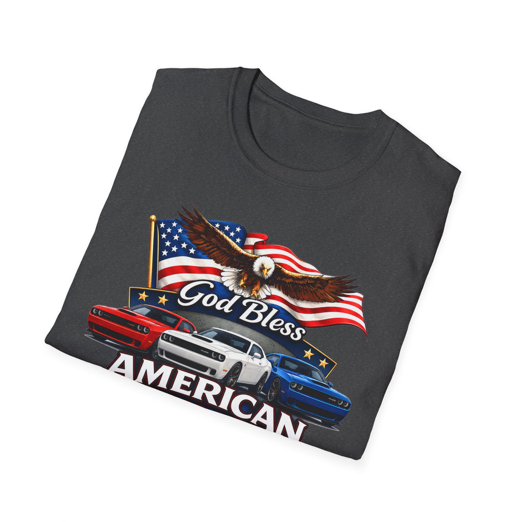 God Bless American Muscle Eagle Shirt - Challenger