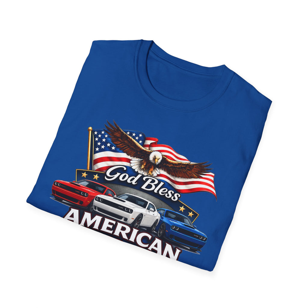 God Bless American Muscle Eagle Shirt - Challenger
