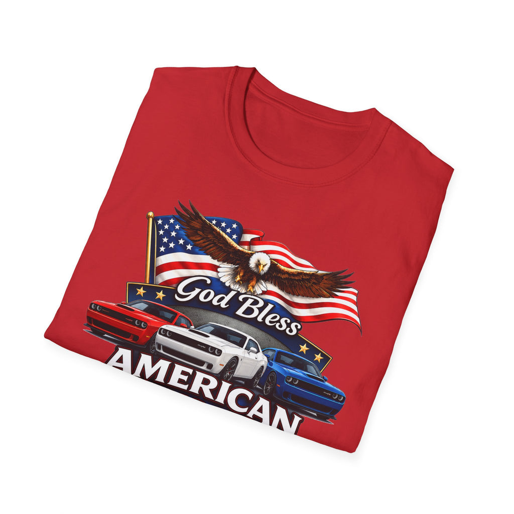 God Bless American Muscle Eagle Shirt - Challenger