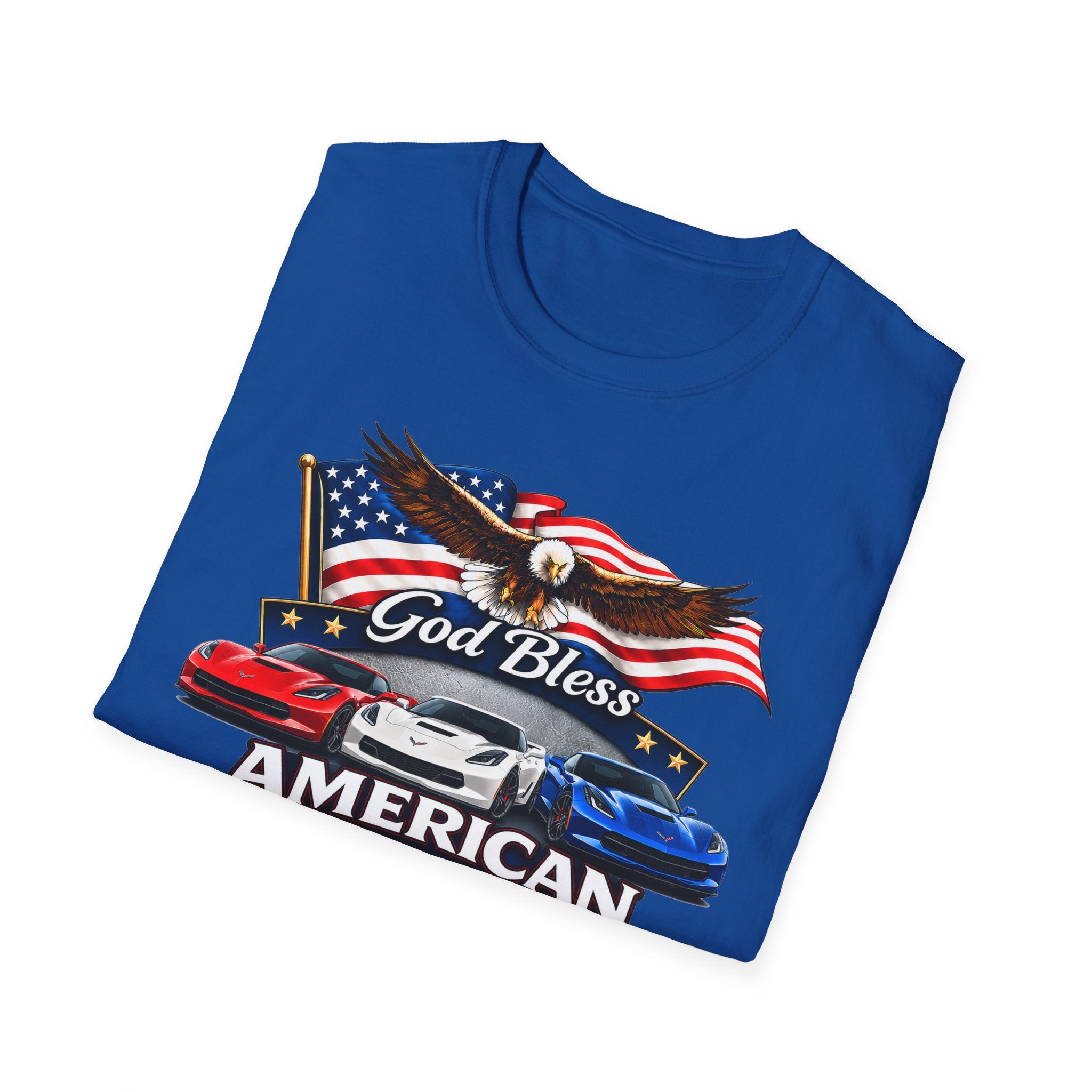 God Bless American Muscle Eagle Shirt - Corvette