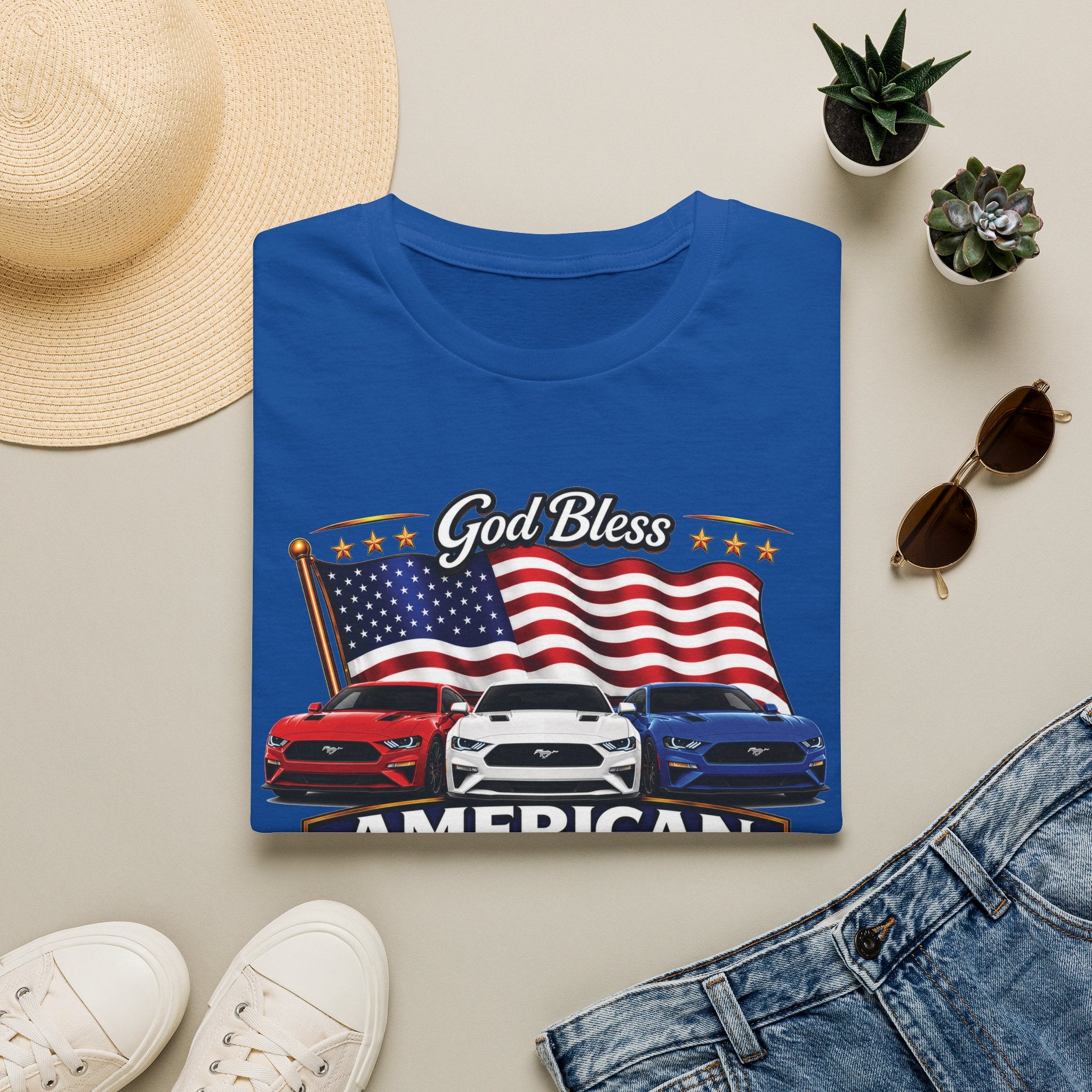God Bless American Muscle Shirt - Mustang
