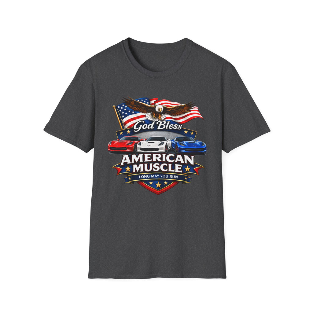 God Bless American Muscle Eagle Shirt - Corvette