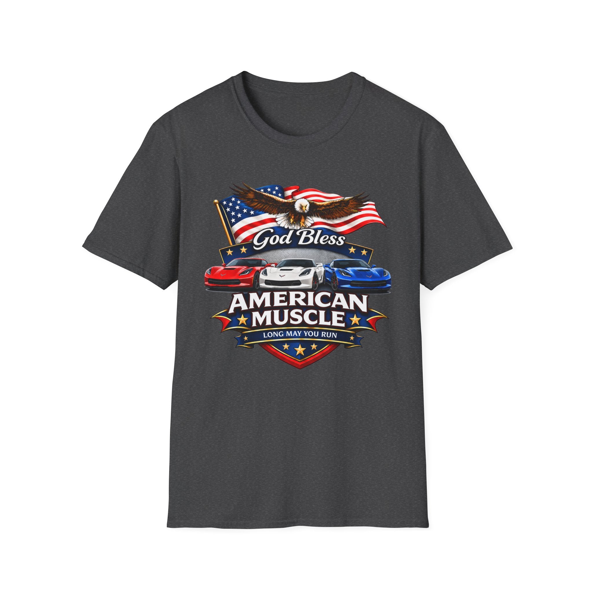 God Bless American Muscle Eagle Shirt - Corvette