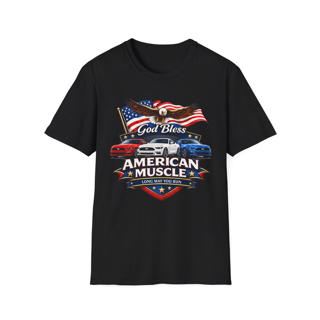 God Bless American Muscle Eagle Shirt - Mustang