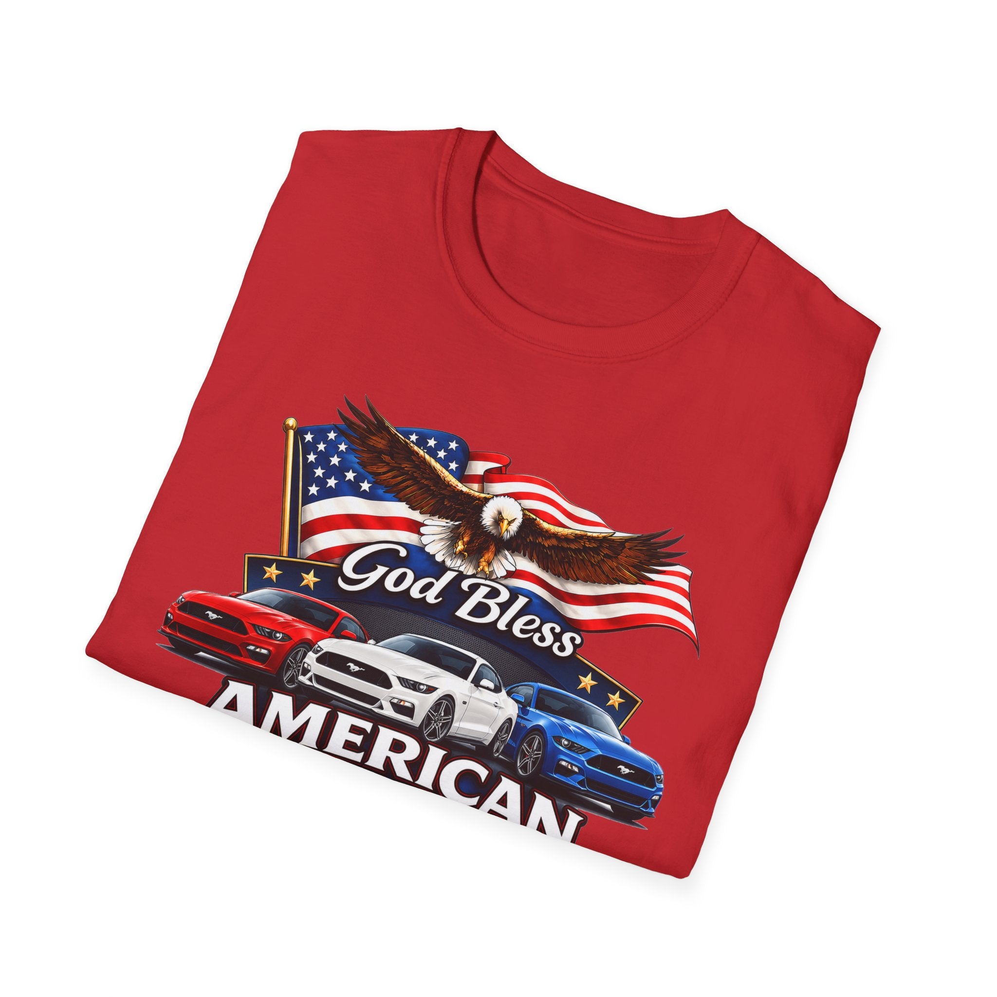 God Bless American Muscle Eagle Shirt - Mustang