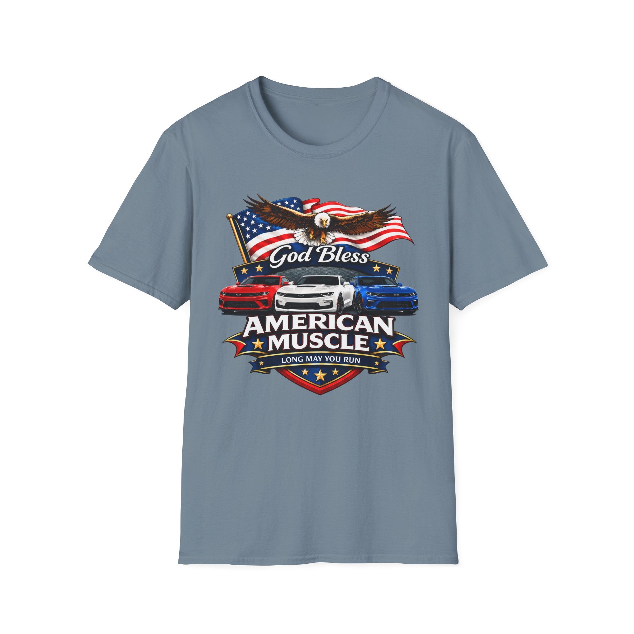 God Bless American Muscle Eagle Shirt - Camaro
