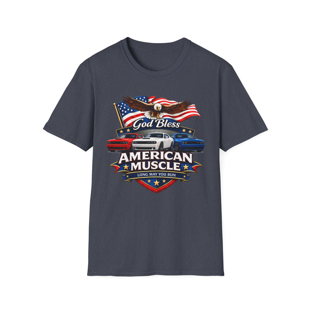 God Bless American Muscle Eagle Shirt - Challenger