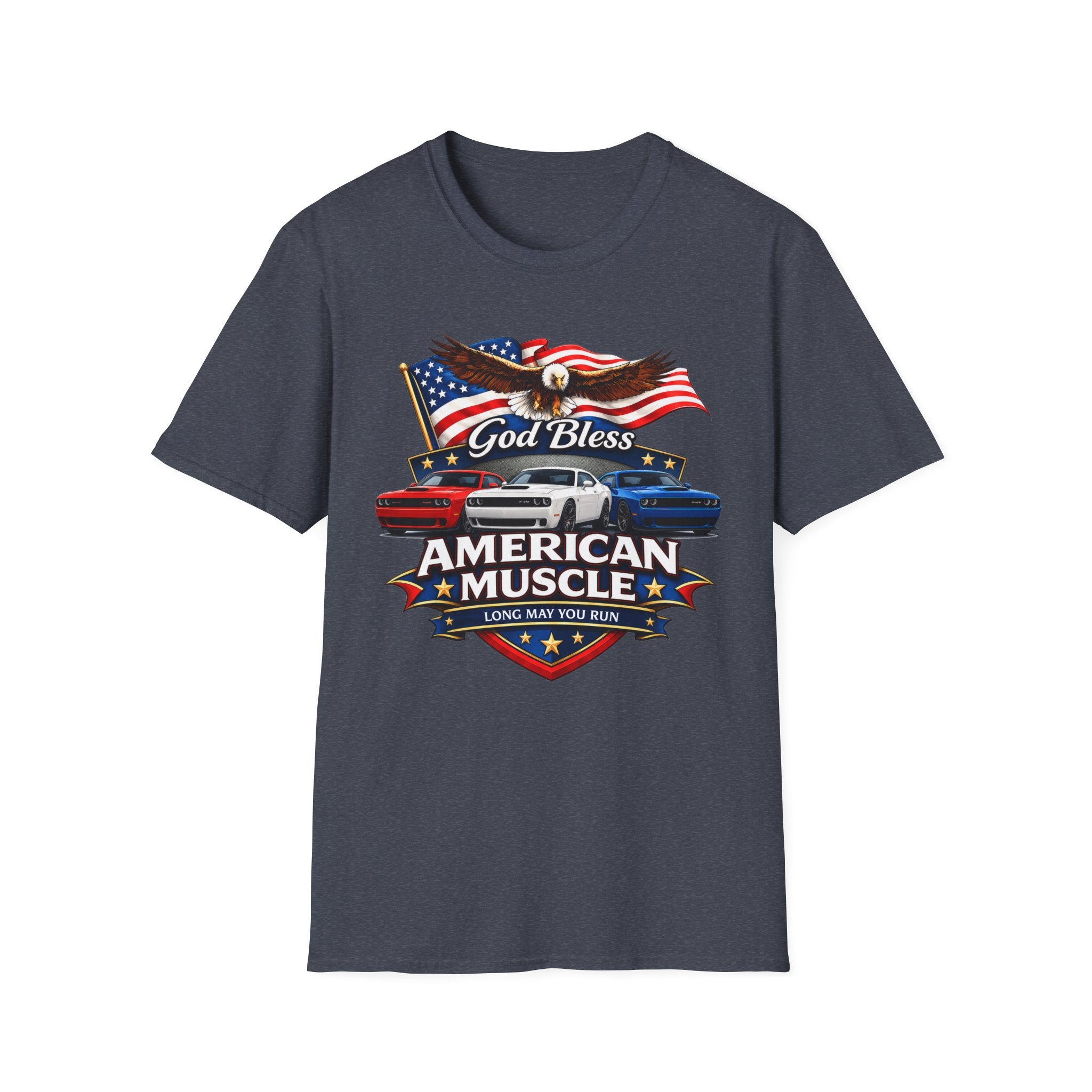 God Bless American Muscle Eagle Shirt - Challenger