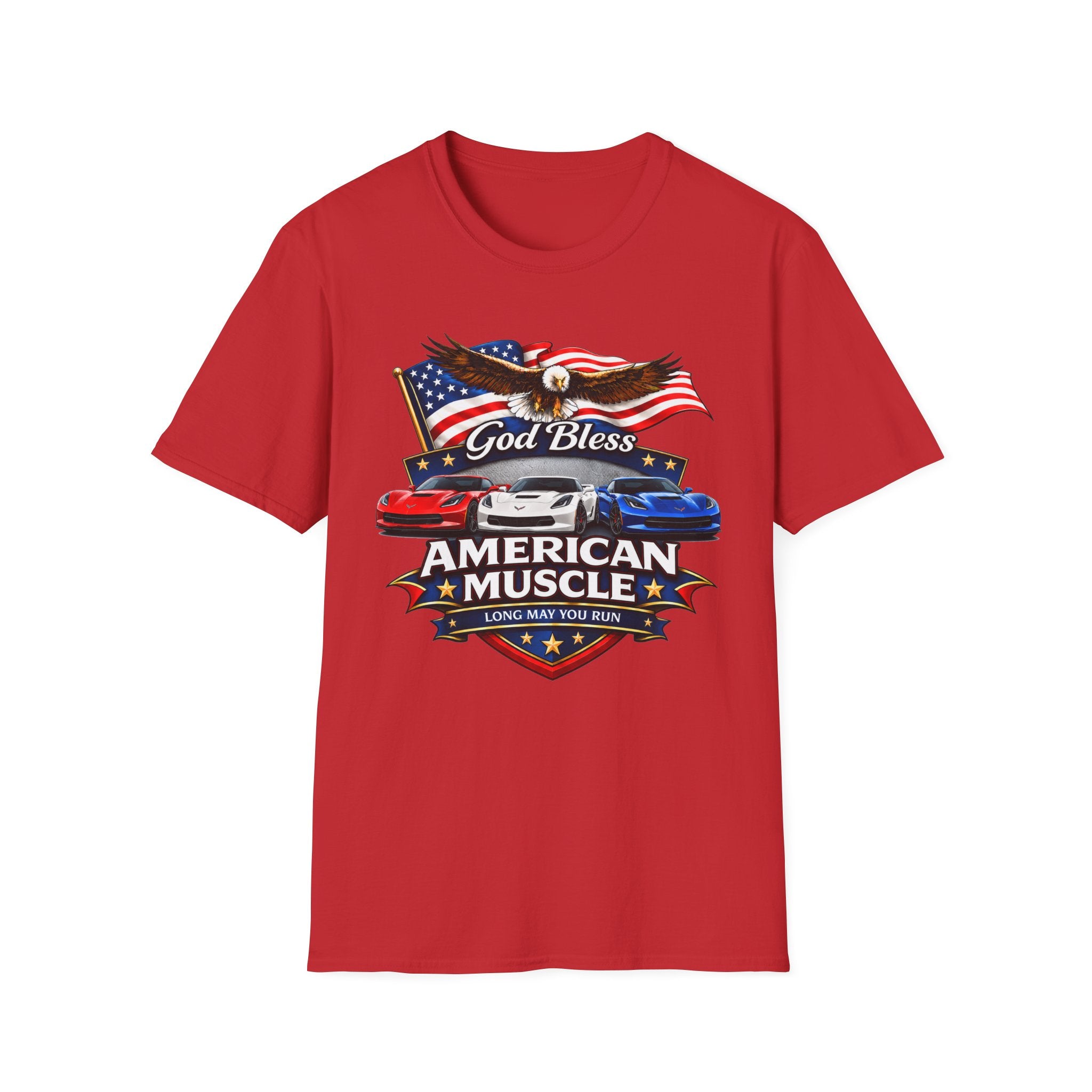 God Bless American Muscle Eagle Shirt - Corvette