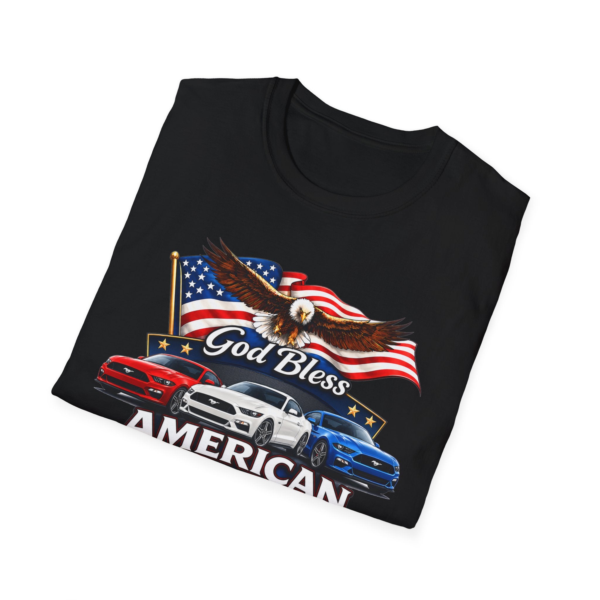 God Bless American Muscle Eagle Shirt - Mustang