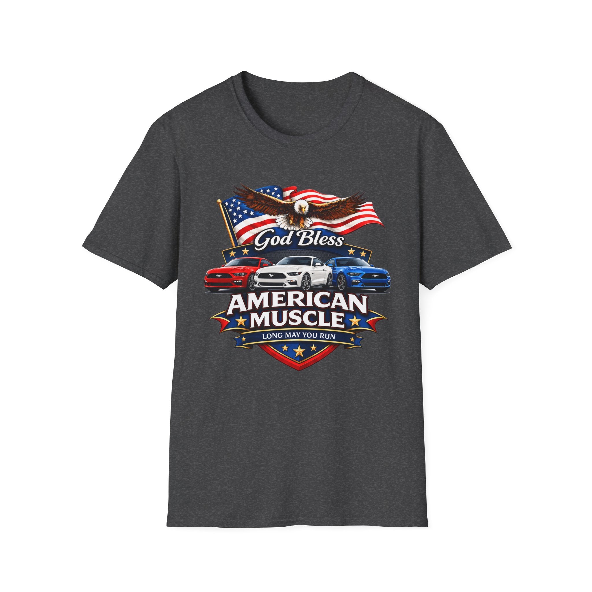 God Bless American Muscle Eagle Shirt - Mustang