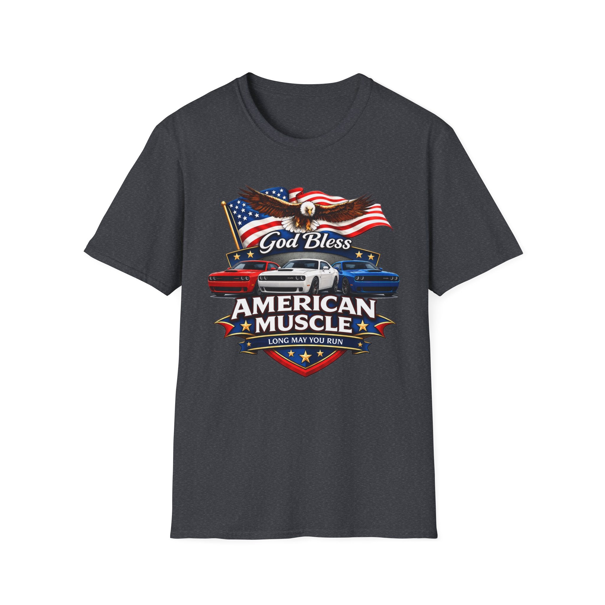 God Bless American Muscle Eagle Shirt - Challenger