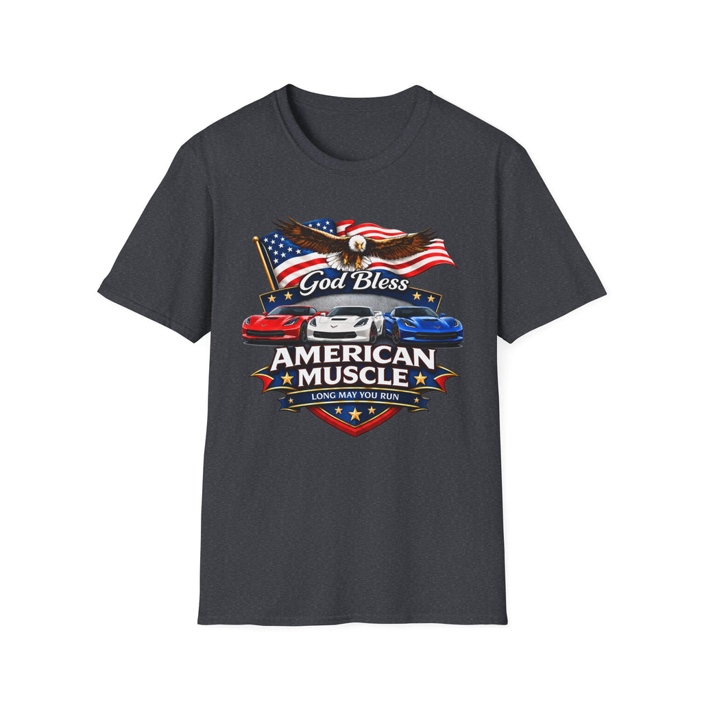 God Bless American Muscle Eagle Shirt - Corvette