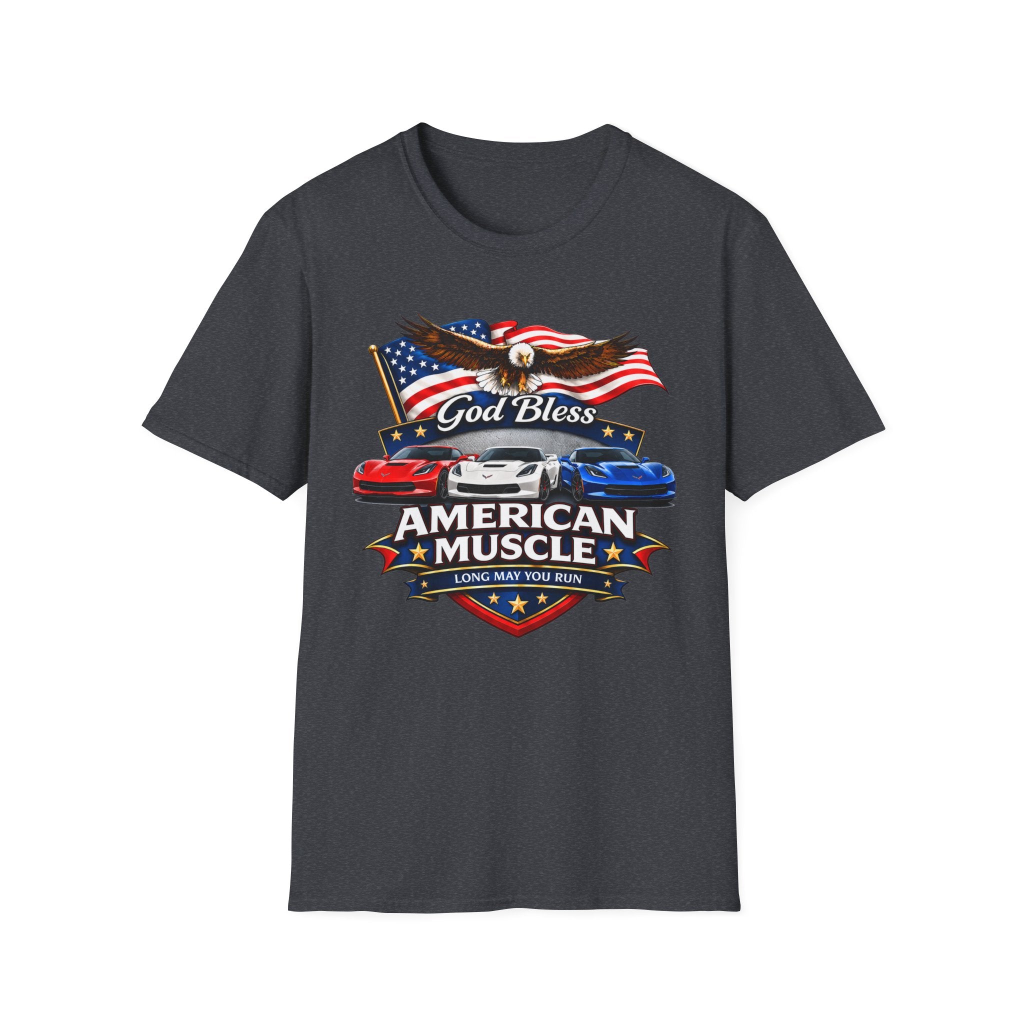 God Bless American Muscle Eagle Shirt - Corvette