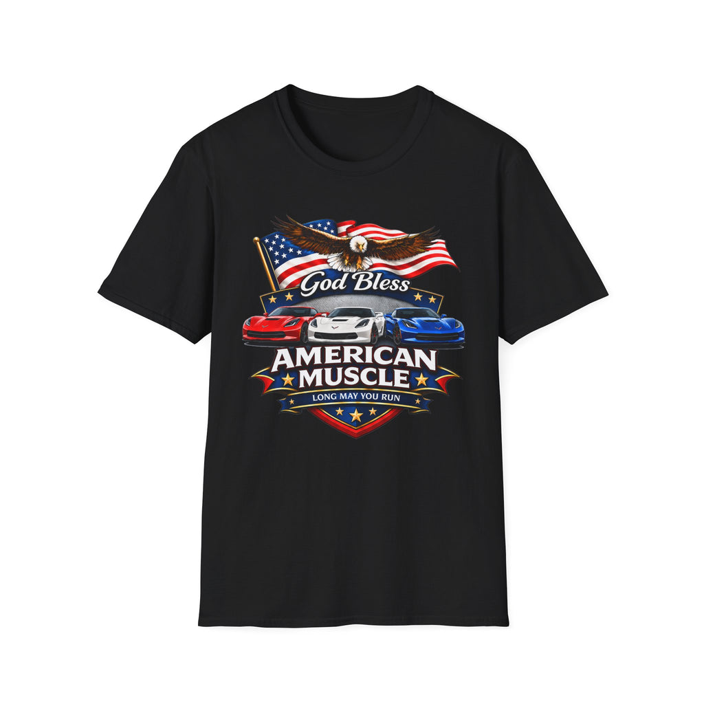 God Bless American Muscle Eagle Shirt - Corvette